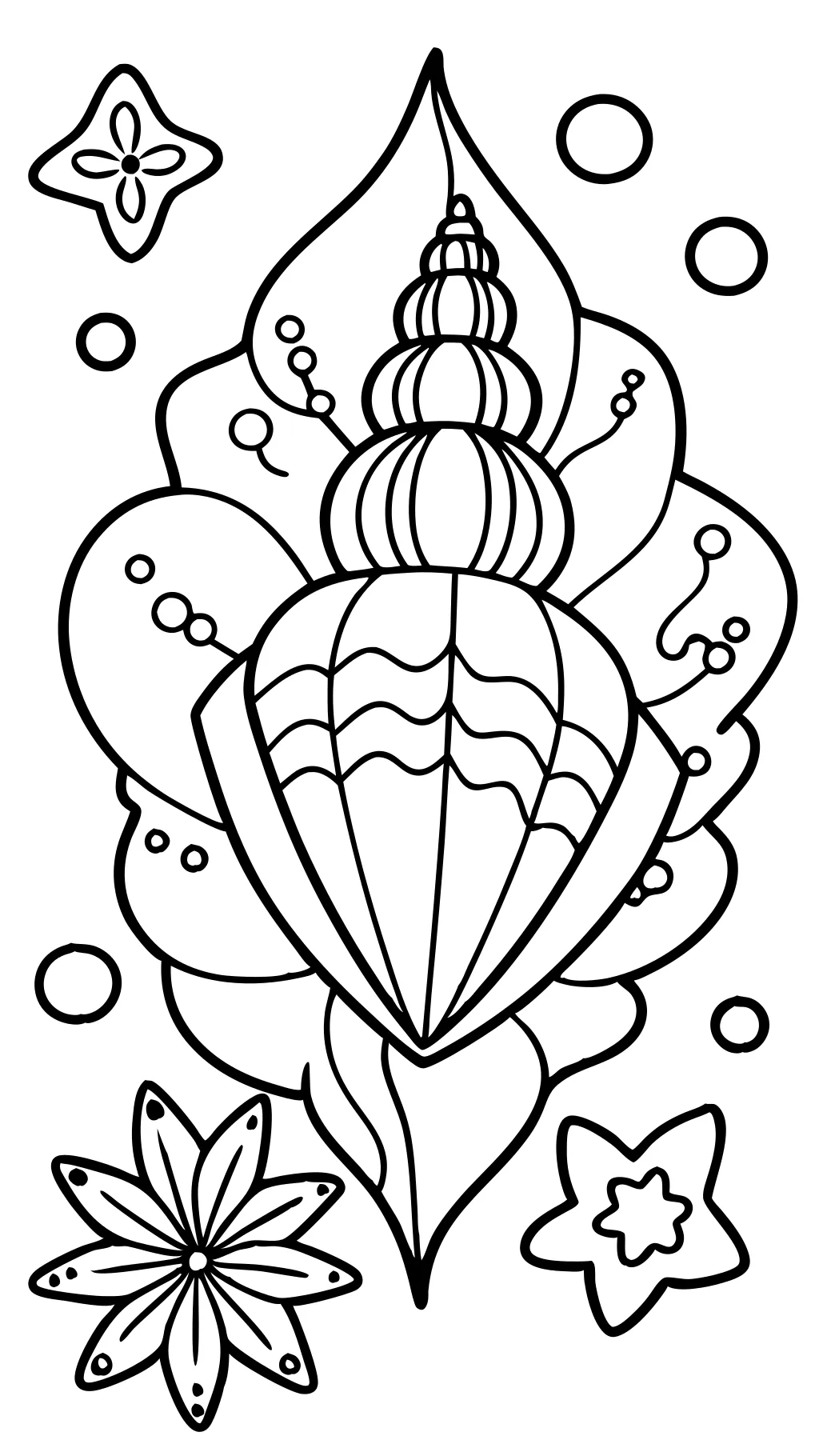 coloring pages seashells